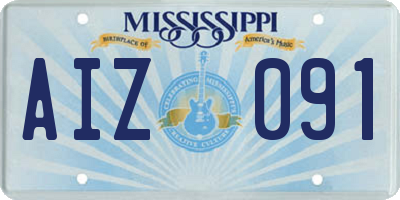 MS license plate AIZ091