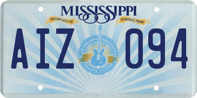 MS license plate AIZ094