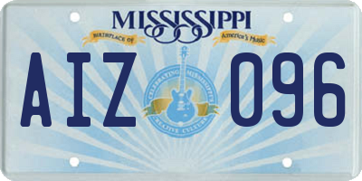 MS license plate AIZ096