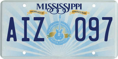 MS license plate AIZ097