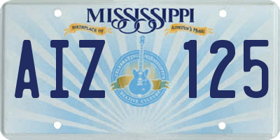 MS license plate AIZ125