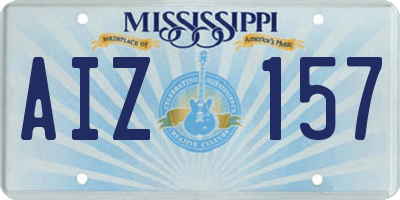 MS license plate AIZ157