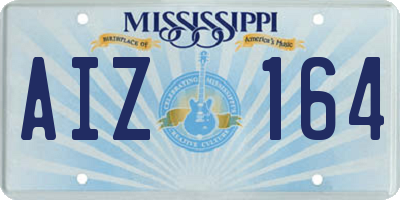 MS license plate AIZ164