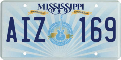 MS license plate AIZ169