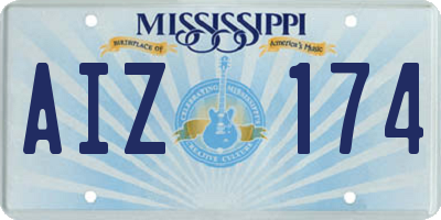MS license plate AIZ174