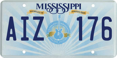 MS license plate AIZ176
