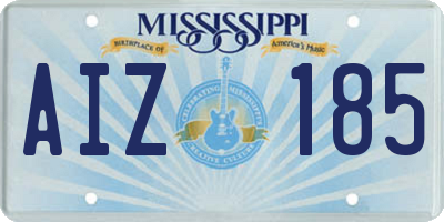 MS license plate AIZ185