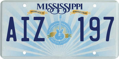 MS license plate AIZ197