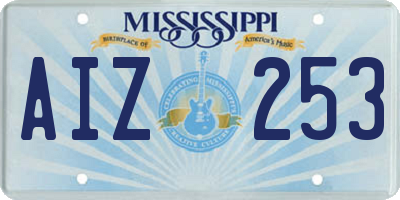 MS license plate AIZ253