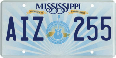 MS license plate AIZ255