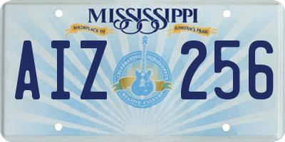 MS license plate AIZ256