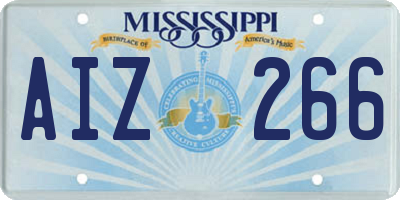MS license plate AIZ266