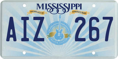 MS license plate AIZ267