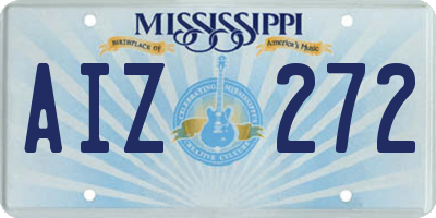 MS license plate AIZ272