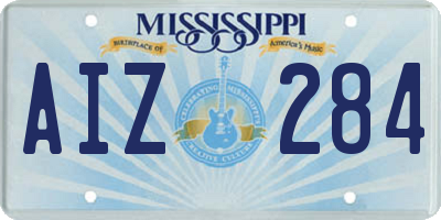 MS license plate AIZ284