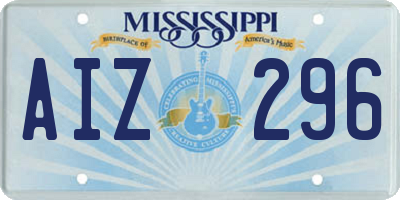 MS license plate AIZ296
