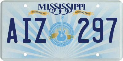 MS license plate AIZ297