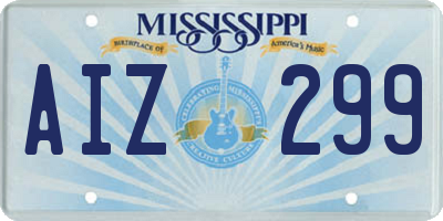 MS license plate AIZ299
