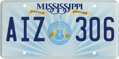 MS license plate AIZ306