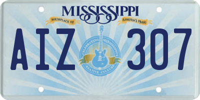 MS license plate AIZ307