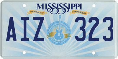 MS license plate AIZ323