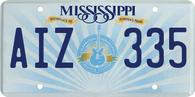 MS license plate AIZ335