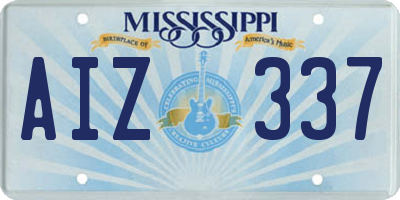 MS license plate AIZ337