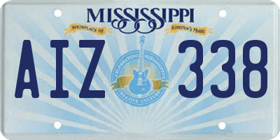 MS license plate AIZ338
