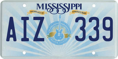 MS license plate AIZ339