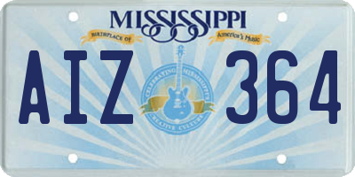 MS license plate AIZ364