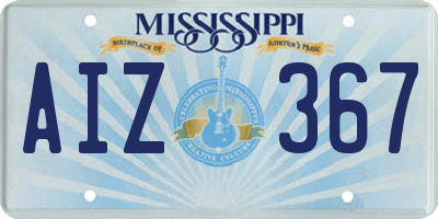 MS license plate AIZ367