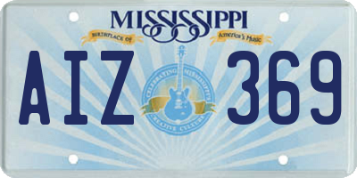 MS license plate AIZ369