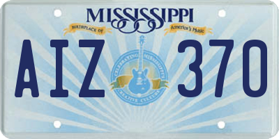 MS license plate AIZ370