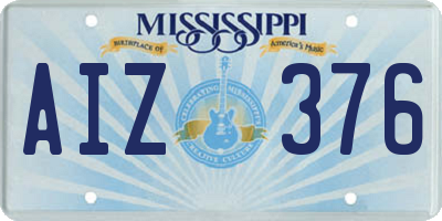MS license plate AIZ376