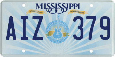 MS license plate AIZ379