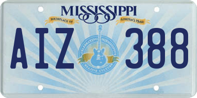 MS license plate AIZ388