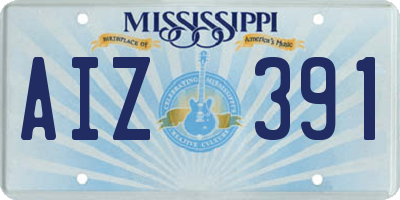 MS license plate AIZ391