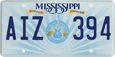 MS license plate AIZ394