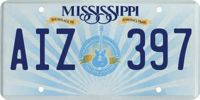 MS license plate AIZ397