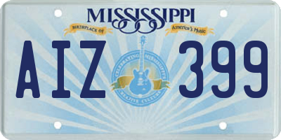 MS license plate AIZ399