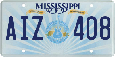 MS license plate AIZ408
