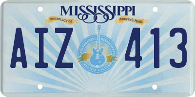 MS license plate AIZ413