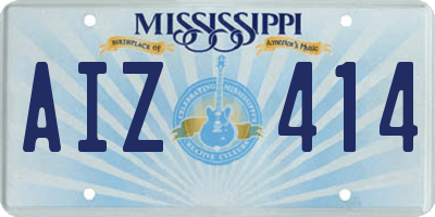 MS license plate AIZ414