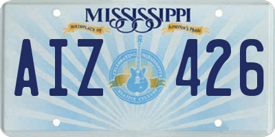 MS license plate AIZ426