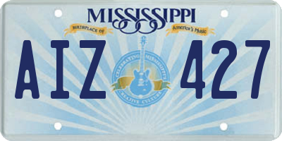 MS license plate AIZ427