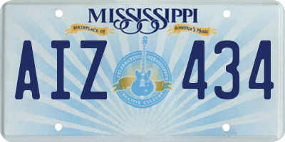 MS license plate AIZ434