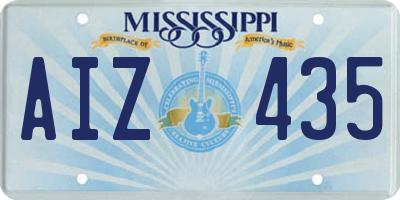 MS license plate AIZ435