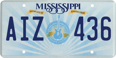 MS license plate AIZ436