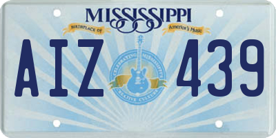 MS license plate AIZ439