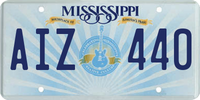 MS license plate AIZ440